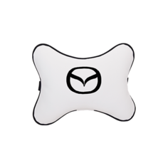 Подушка на подголовник экокожа Milk с логотипом автомобиля MAZDA Vital Technologies