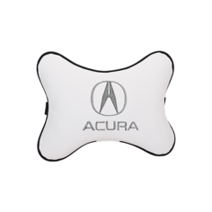 Подушка на подголовник экокожа Milk с логотипом автомобиля ACURA Vital Technologies