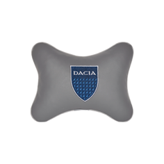 Подушка на подголовник экокожа L. Grey с логотипом автомобиля DACIA Vital Technologies