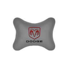 Подушка на подголовник экокожа L. Grey с логотипом автомобиля DODGE Vital Technologies