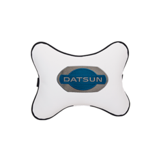 Подушка на подголовник экокожа Milk с логотипом автомобиля DATSUN Vital Technologies