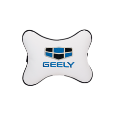 Подушка на подголовник экокожа Milk с логотипом автомобиля GEELY Vital Technologies