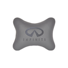 Подушка на подголовник экокожа L. Grey с логотипом автомобиля INFINITI Vital Technologies