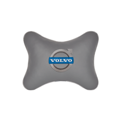 Подушка на подголовник экокожа L. Grey с логотипом автомобиля Volvo Vital Technologies