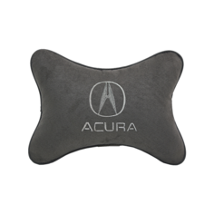 Подушка на подголовник алькантара D. Grey с логотипом автомобиля ACURA Vital Technologies