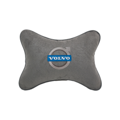 Подушка на подголовник алькантара L. Grey с логотипом автомобиля Volvo Vital Technologies