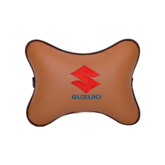 Подушка на подголовник экокожа Fox с логотипом автомобиля SUZUKI Vital Technologies