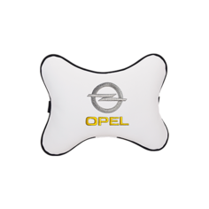 Подушка на подголовник экокожа Milk с логотипом автомобиля OPEL Vital Technologies