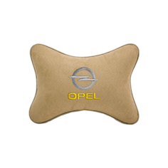 Подушка на подголовник алькантара Beige с логотипом автомобиля OPEL Vital Technologies