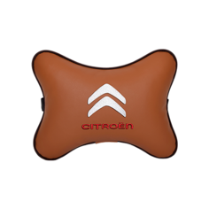Подушка на подголовник экокожа Fox с логотипом автомобиля CITROEN Vital Technologies