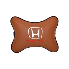 Подушка на подголовник экокожа Fox с логотипом автомобиля HONDA Vital Technologies