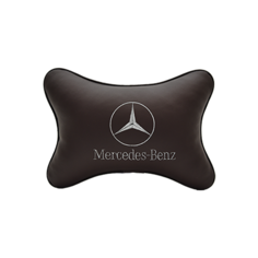 Подушка на подголовник экокожа Coffee с логотипом автомобиля MERCEDES- BENZ Vital Technologies