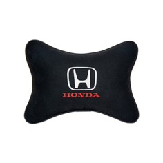 Подушка на подголовник алькантара Black с логотипом автомобиля HONDA Vital Technologies