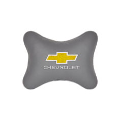 Подушка на подголовник экокожа L. Grey с логотипом автомобиля CHEVROLET Vital Technologies