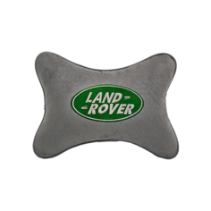 Подушка на подголовник алькантара L. Grey с логотипом автомобиля Land Rover Vital Technologies