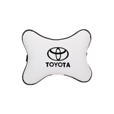 Подушка на подголовник экокожа Milk (черная) с логотипом автомобиля TOYOTA Vital Technologies