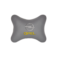 Подушка на подголовник экокожа L. Grey с логотипом автомобиля OPEL Vital Technologies