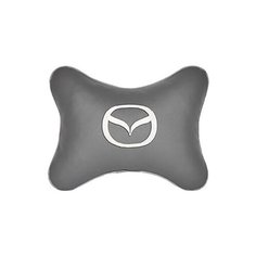 Подушка на подголовник экокожа L. Grey с логотипом автомобиля MAZDA Vital Technologies