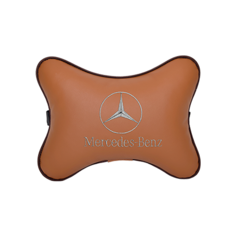 Подушка на подголовник экокожа Fox с логотипом автомобиля MERCEDES- BENZ Vital Technologies
