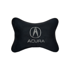 Подушка на подголовник алькантара Black с логотипом автомобиля ACURA Vital Technologies