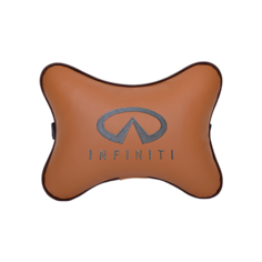 Подушка на подголовник экокожа Fox с логотипом автомобиля INFINITI Vital Technologies