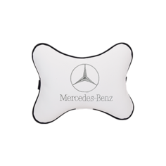 Подушка на подголовник экокожа Milk с логотипом автомобиля MERCEDES- BENZ Vital Technologies