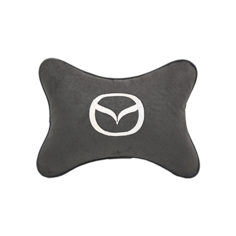 Подушка на подголовник алькантара D. Grey с логотипом автомобиля Mazda Vital Technologies