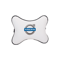 Подушка на подголовник экокожа Milk с логотипом автомобиля VOLVO Vital Technologies