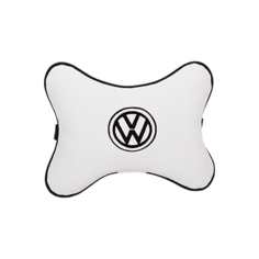 Подушка на подголовник экокожа Milk с логотипом автомобиля Volkswagen Vital Technologies