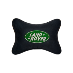 Подушка на подголовник алькантара Black с логотипом автомобиля Land Rover Vital Technologies