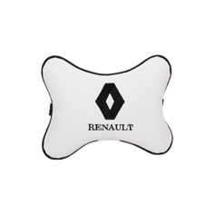 Подушка на подголовник экокожа Milk (черная) с логотипом автомобиля RENAULT Vital Technologies