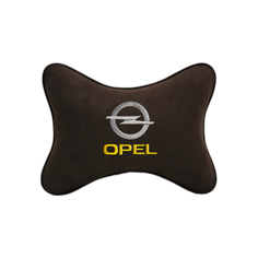 Подушка на подголовник алькантара Coffee с логотипом автомобиля Opel Vital Technologies