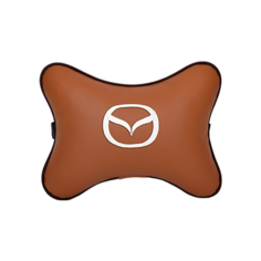 Подушка на подголовник экокожа Fox с логотипом автомобиля MAZDA Vital Technologies