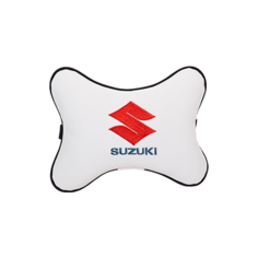 Подушка на подголовник экокожа Milk с логотипом автомобиля SUZUKI Vital Technologies