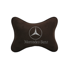 Подушка на подголовник алькантара Coffee с логотипом автомобиля Mercedes- Benz Vital Technologies