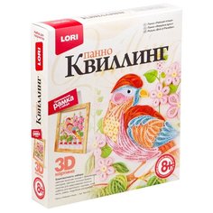 Квиллинг- панно Lori 3D "Райская птица", с рамкой, картонная коробка (арт. 254783)