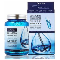 FARMSTAY Многофункциональная ампульная сыворотка с коллагеном и гиалуроновой кислотой Collagen & Hyaluronic Acid All- In- One Ampoule