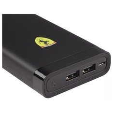Беспроводной внешний аккумулятор Ferrari 10000 mAh, 2 USB Black