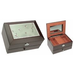 Moretto Двухъярусная шкатулка Moretto "Соцветия со стразами" (18 х 13 х 10 см)