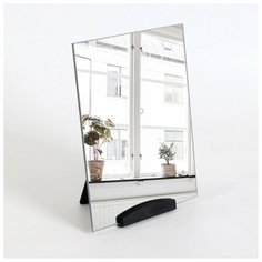 Зеркало наст пласт подст прям- к (1) блик 15*19.5см б/увел чёрн кор 906400 Queen Fair