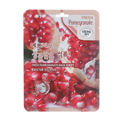 3W CLINIC Тканевая маска для лица с экстрактом граната Fresh Pomegranate Mask Sheet