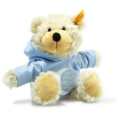 Мягкая игрушка Steiff Charly Love You dangling Teddy bear with hoody (Штайф медвежонок Тедди в голубом худи)