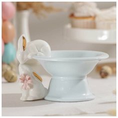 Конфетница "Зайка" 18х15.5х12 см. цвет голубой 6943347 Сима ленд