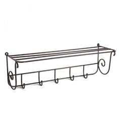 Вешалка настенная на 5 крючков "Стандарт" с полкой 1962909 Сима ленд