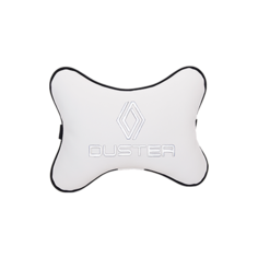 Подушка на подголовник экокожа Milk с логотипом автомобиля RENAULT DUSTER new Vital Technologies