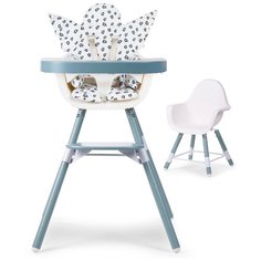 Стульчик для кормления Childhome Evolu 2 Jade Green с подушкой Angel leopard