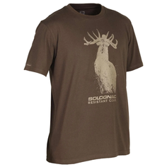 Футболка для охоты Decathlon 100 MC SOLOGNAC кофейный XL