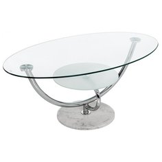 Столик журнальный Woodville Globe 1, ДхШ: 105 х 60 см, white bottom