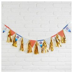 Гирлянда с тишью «Морская», 13,5х22 см Страна Карнавалия