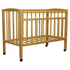 Детская кроватка на колёсах, цвет берёза Волжская деревообрабатывающая компания